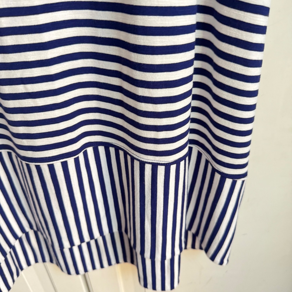 Chico's Maxi Dress Striped Sleeveless Casual Summer Beach Blue White Size 1 - Picture 6 of 8